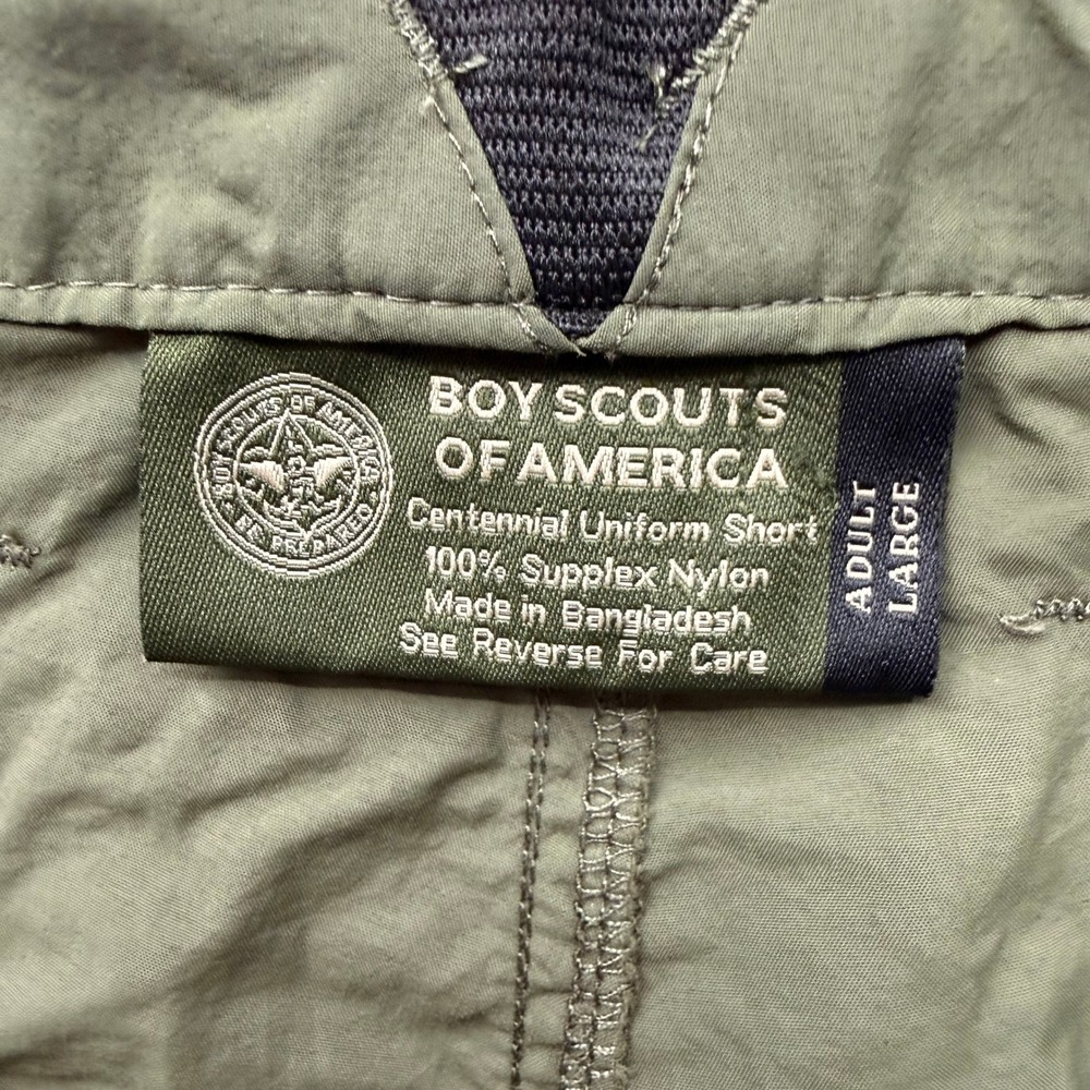 Boy Scouts of America Centennial Uniform Shorts Mens Large Green Nylon Cargo BSA - Picture 3 of 12
